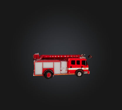 3D model realistic fire truck VR / AR / low-poly
