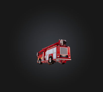 3D model realistic fire truck VR / AR / low-poly