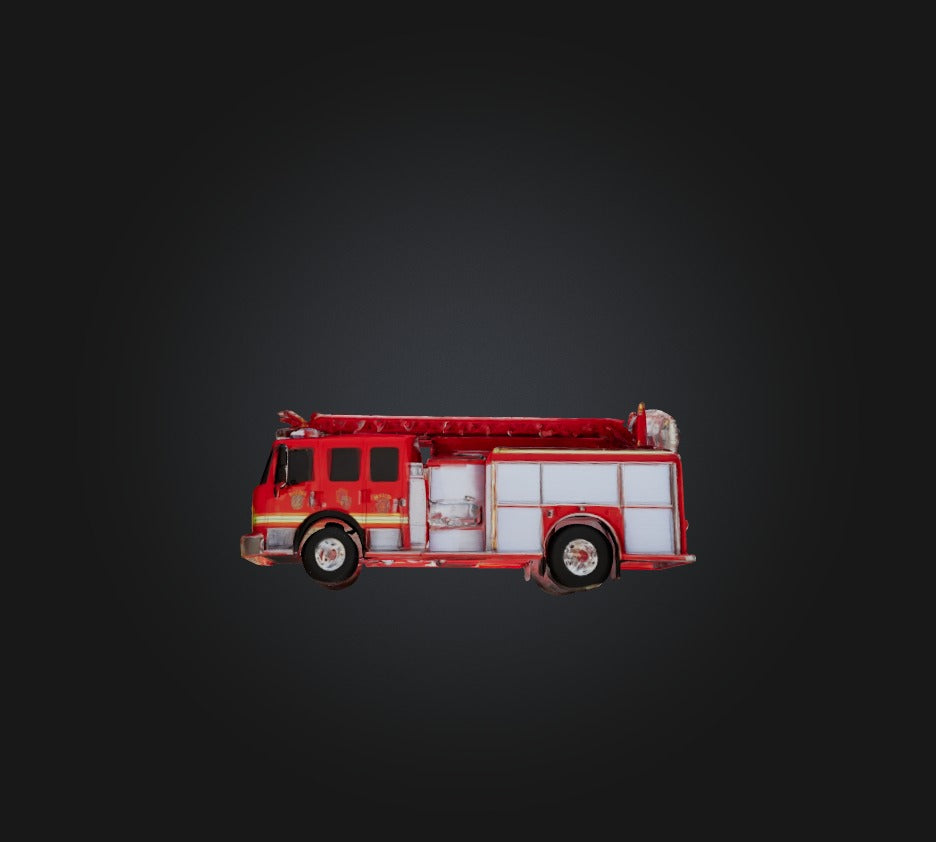 3D model realistic fire truck VR / AR / low-poly