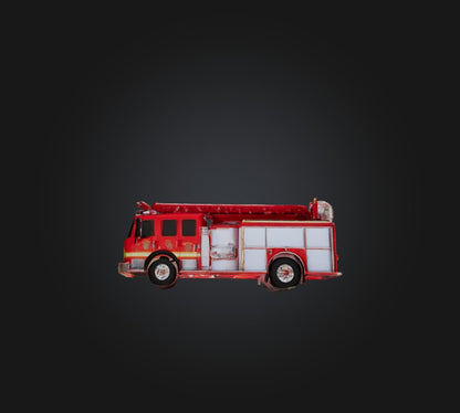 3D model realistic fire truck VR / AR / low-poly