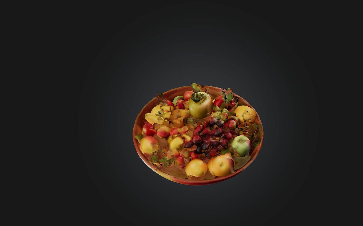 3D model Realistic Fruit Bowl VR / AR / low-poly
