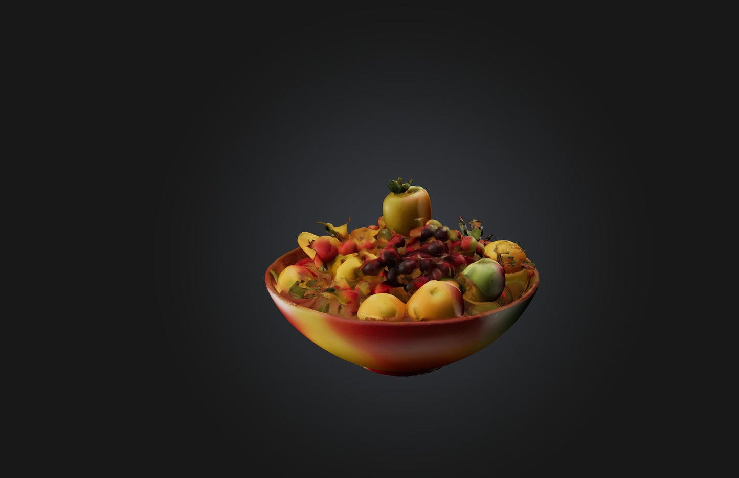 3D model Realistic Fruit Bowl VR / AR / low-poly