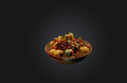 3D model Realistic Fruit Bowl VR / AR / low-poly
