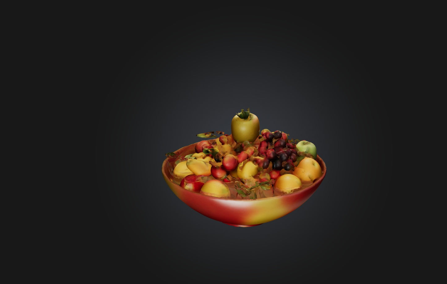 3D model Realistic Fruit Bowl VR / AR / low-poly