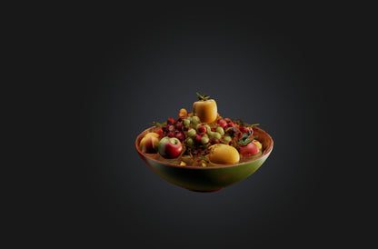 3D model Realistic Fruit Bowl VR / AR / low-poly