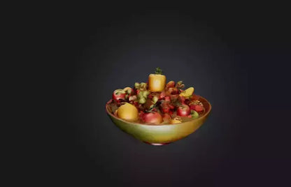 3D model Realistic Fruit Bowl VR / AR / low-poly