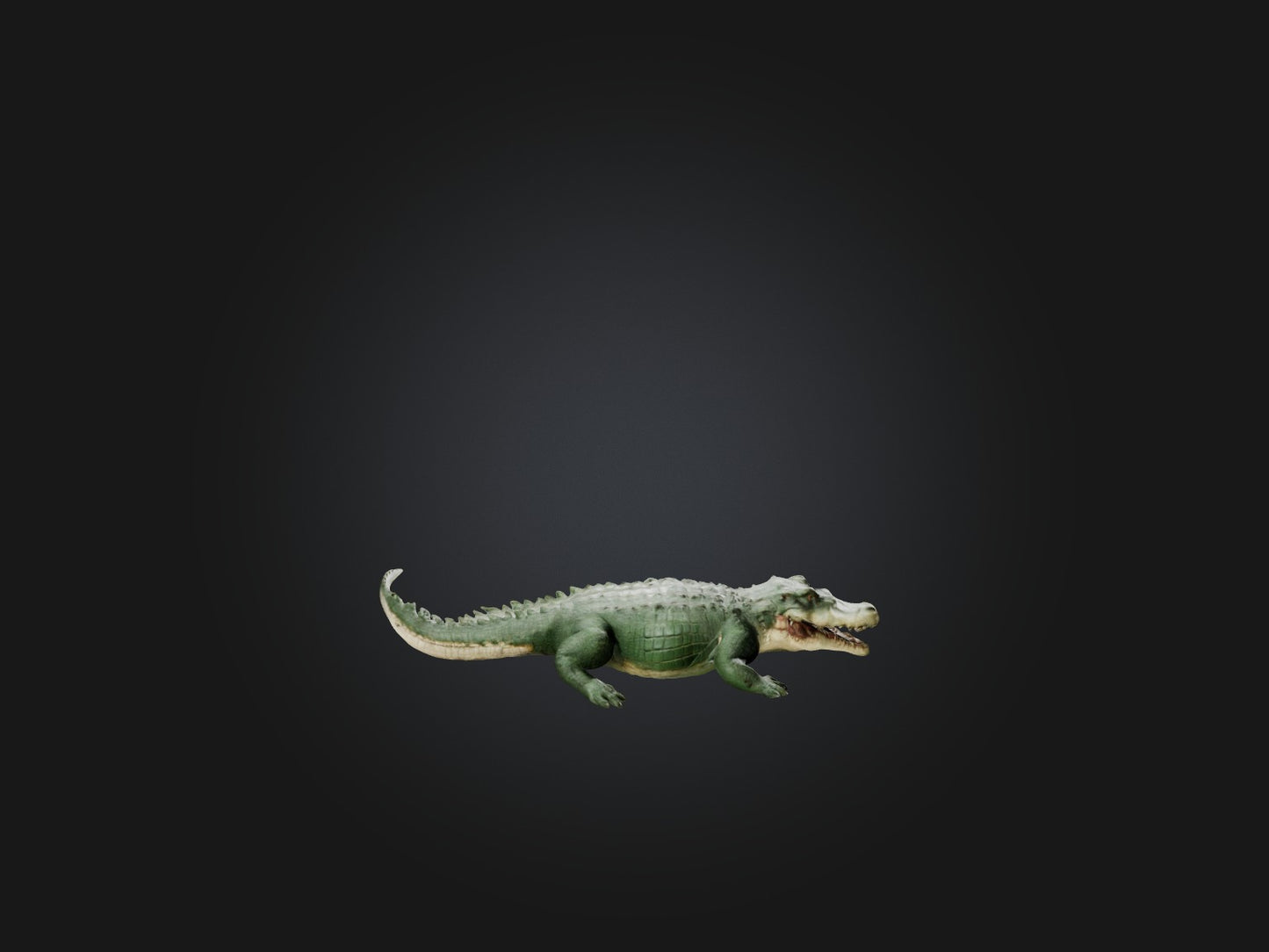 3D model Realistic Hurt Crocodile Model VR / AR / low-poly