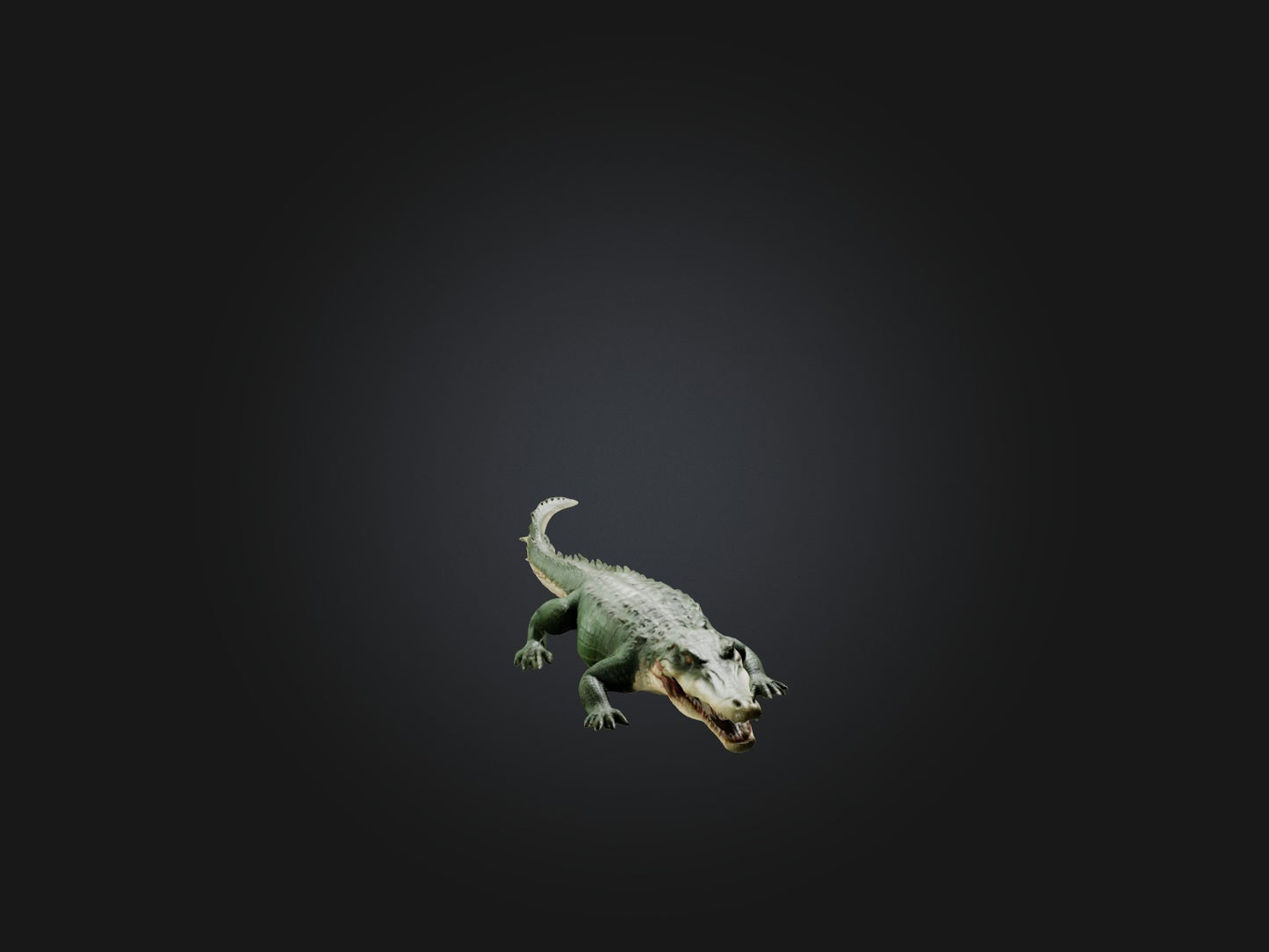 3D model Realistic Hurt Crocodile Model VR / AR / low-poly