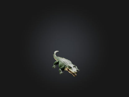3D model Realistic Hurt Crocodile Model VR / AR / low-poly