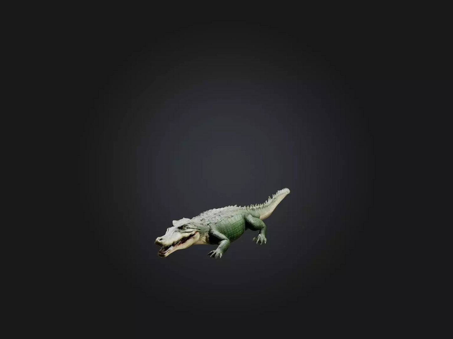 3D model Realistic Hurt Crocodile Model VR / AR / low-poly