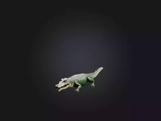 3D model Realistic Hurt Crocodile Model VR / AR / low-poly