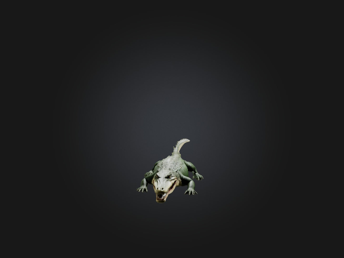 3D model Realistic Hurt Crocodile Model VR / AR / low-poly