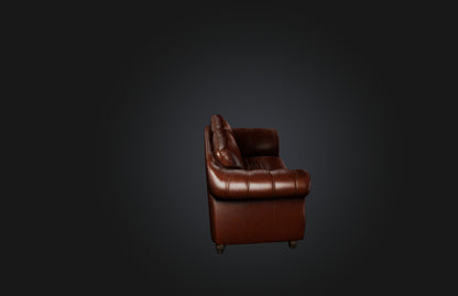3D model Realistic Leather Sofa VR / AR / low-poly