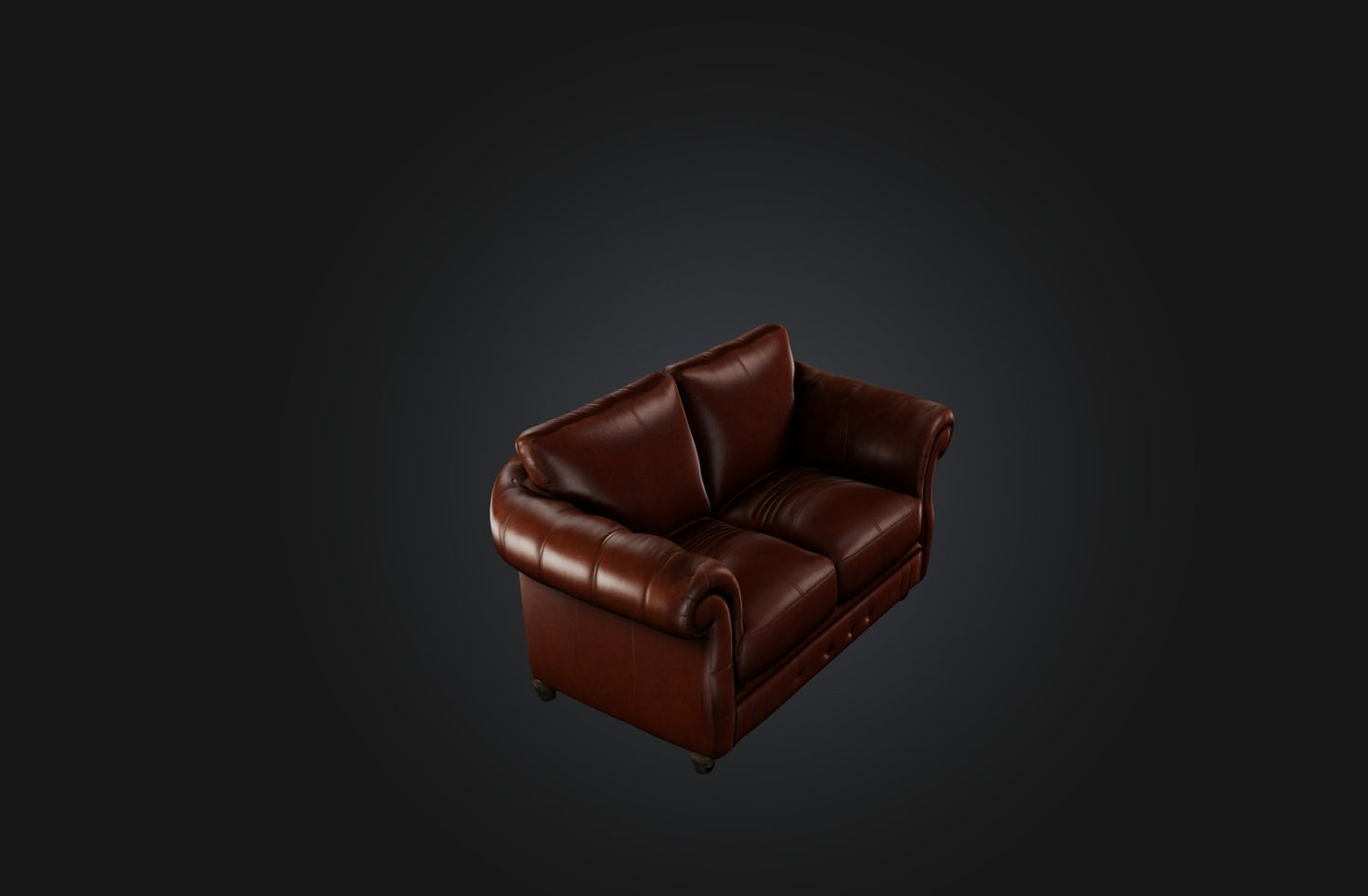 3D model Realistic Leather Sofa VR / AR / low-poly