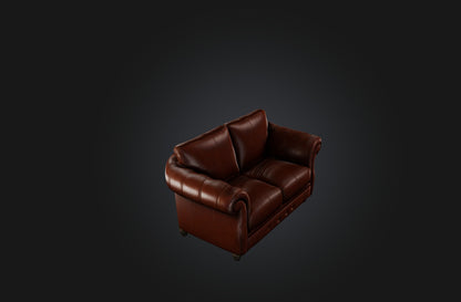 3D model Realistic Leather Sofa VR / AR / low-poly