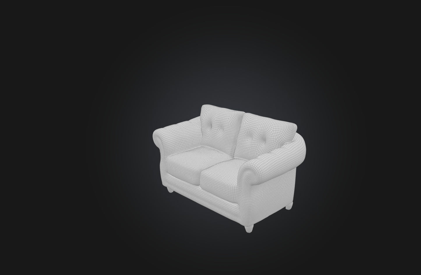 3D model Realistic Leather Sofa VR / AR / low-poly