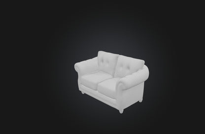3D model Realistic Leather Sofa VR / AR / low-poly