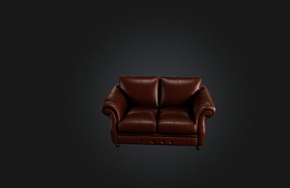 3D model Realistic Leather Sofa VR / AR / low-poly