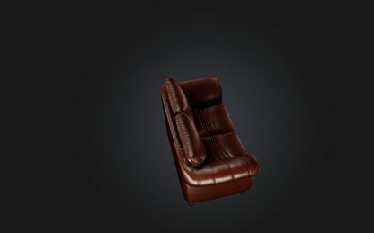 3D model Realistic Leather Sofa VR / AR / low-poly