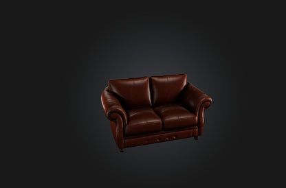 3D model Realistic Leather Sofa VR / AR / low-poly