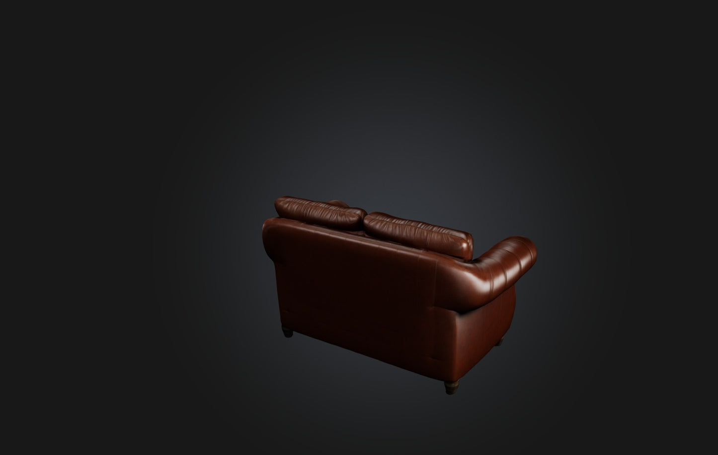 3D model Realistic Leather Sofa VR / AR / low-poly