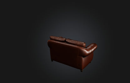 3D model Realistic Leather Sofa VR / AR / low-poly