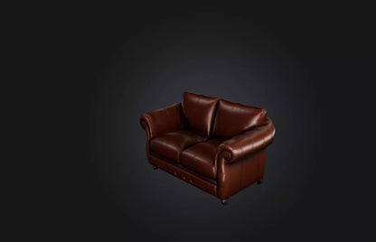 3D model Realistic Leather Sofa VR / AR / low-poly