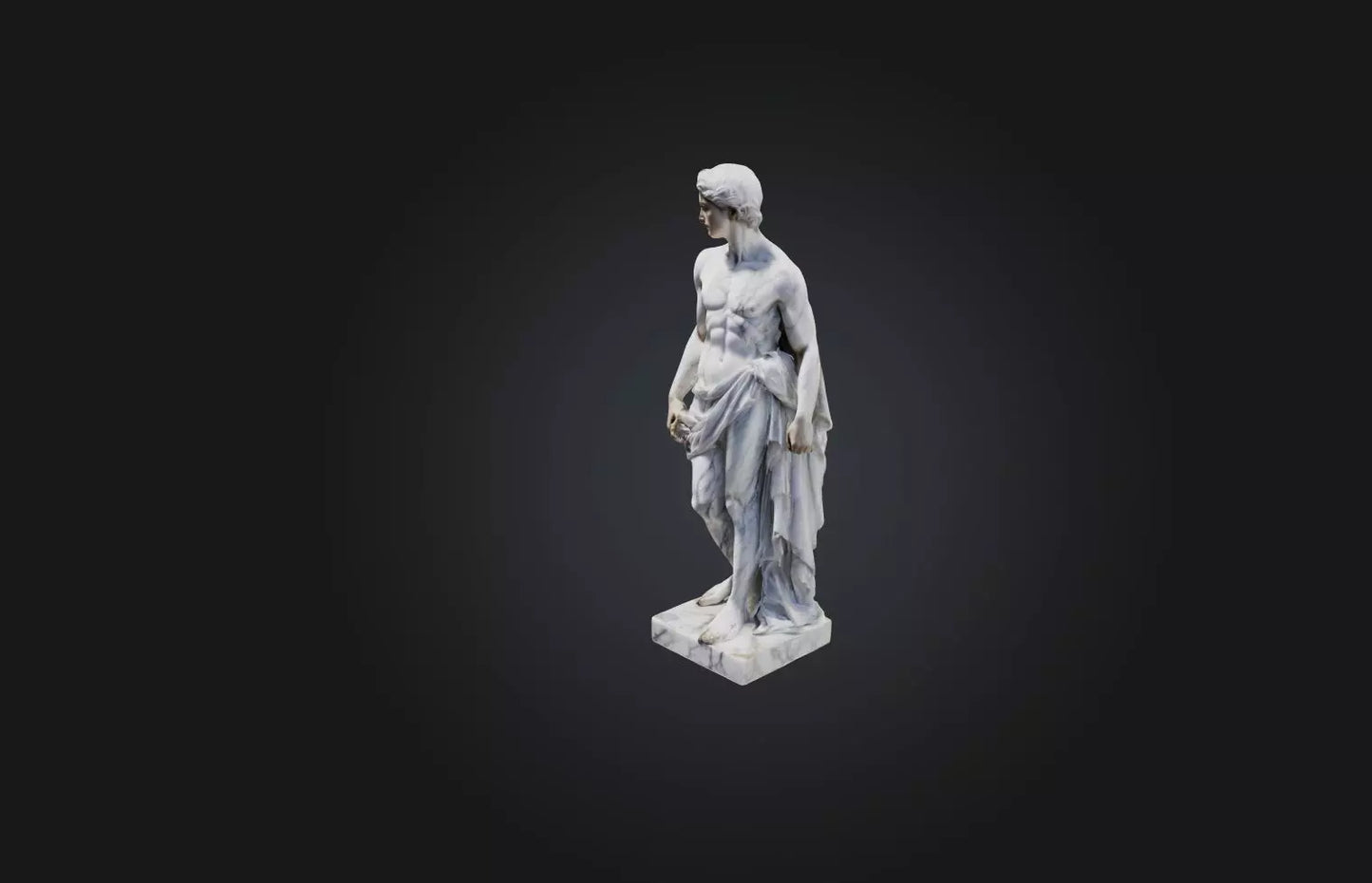 3D model Realistic Marble Statue VR / AR / low-poly