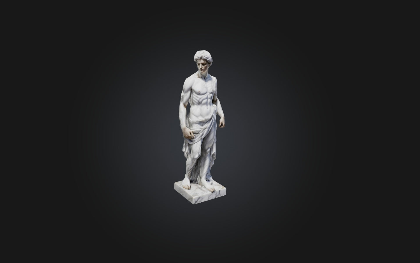 3D model Realistic Marble Statue VR / AR / low-poly