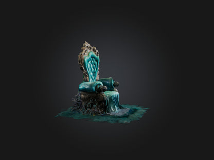 3D model Realistic Mermaid Throne Model VR / AR / low-poly