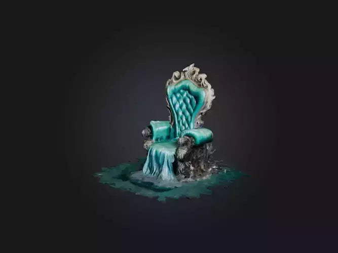 3D model Realistic Mermaid Throne Model VR / AR / low-poly