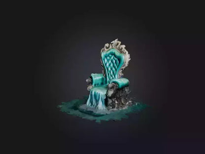 3D model Realistic Mermaid Throne Model VR / AR / low-poly