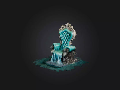 3D model Realistic Mermaid Throne Model VR / AR / low-poly