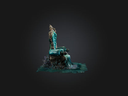 3D model Realistic Mermaid Throne Model VR / AR / low-poly
