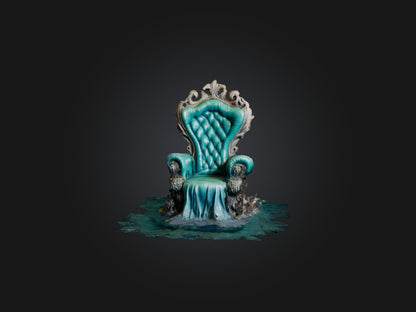 3D model Realistic Mermaid Throne Model VR / AR / low-poly