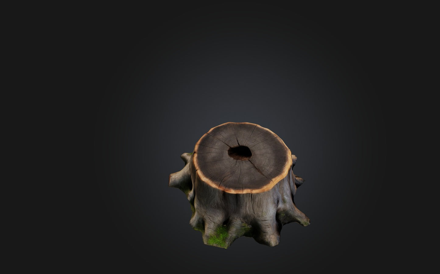 3D model Realistic Tree Stump VR / AR / low-poly