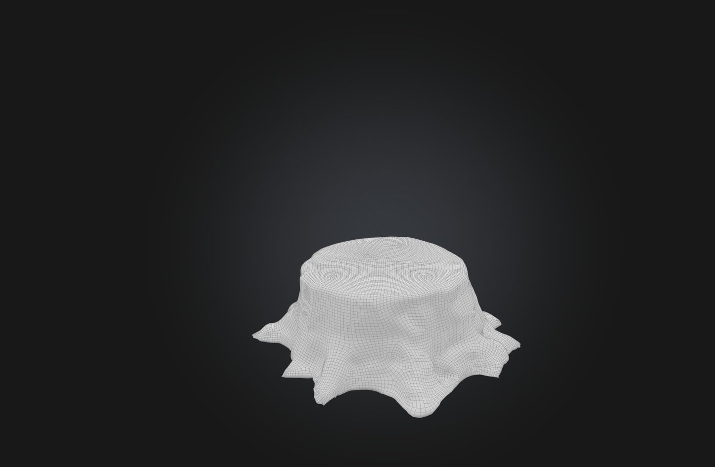 3D model Realistic Tree Stump VR / AR / low-poly