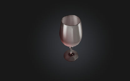3D model Realistic Wine Glass VR / AR / low-poly