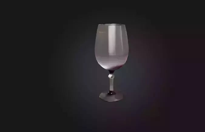 3D model Realistic Wine Glass VR / AR / low-poly