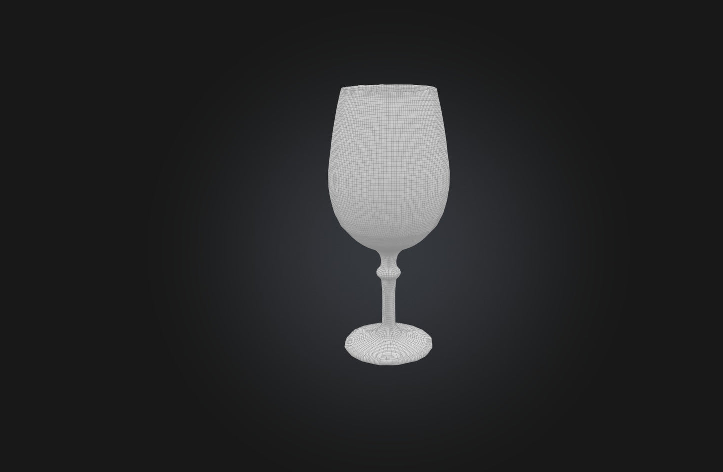 3D model Realistic Wine Glass VR / AR / low-poly