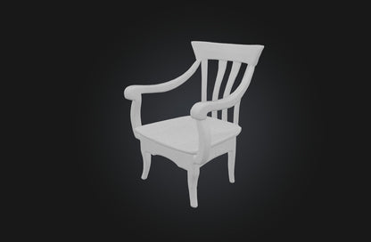 3D model Realistic Wooden Chair VR / AR / low-poly