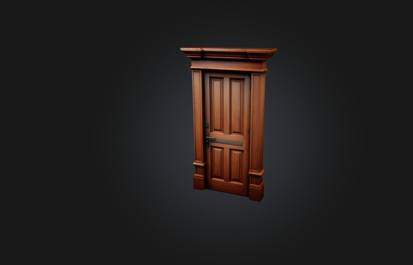 3D model Realistic Wooden Door Frame VR / AR / low-poly