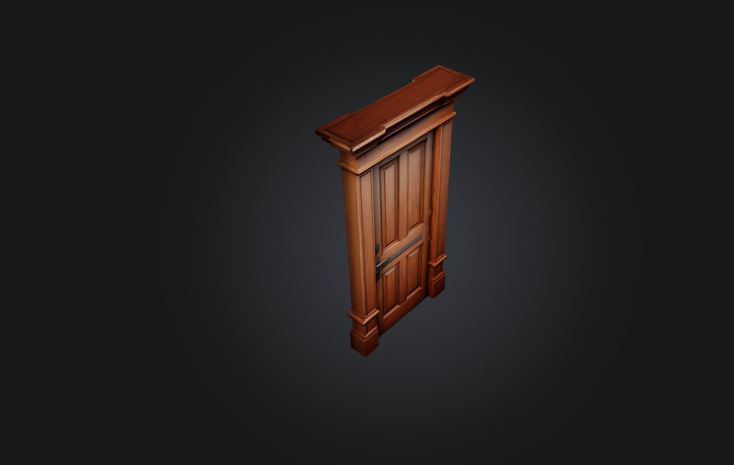 3D model Realistic Wooden Door Frame VR / AR / low-poly