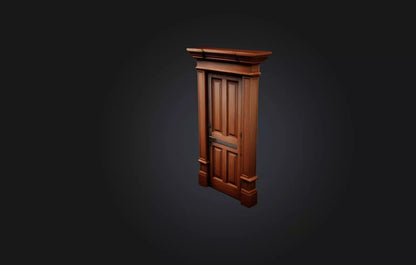 3D model Realistic Wooden Door Frame VR / AR / low-poly