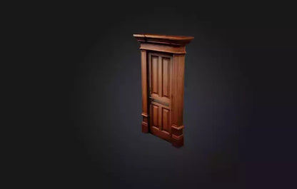 3D model Realistic Wooden Door Frame VR / AR / low-poly