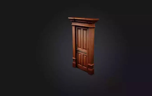 3D model Realistic Wooden Door Frame VR / AR / low-poly