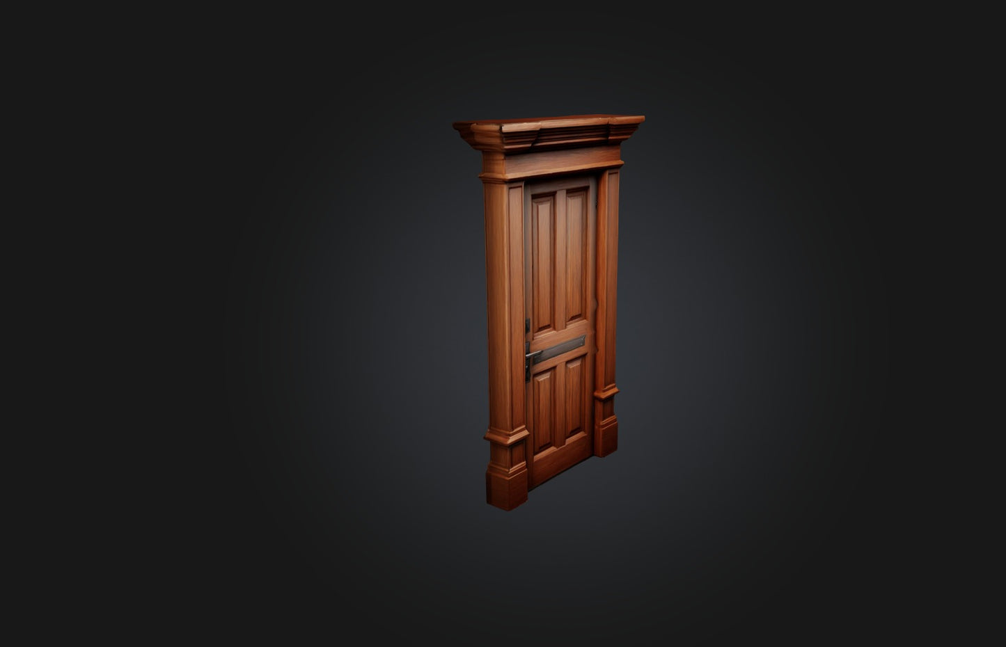 3D model Realistic Wooden Door Frame VR / AR / low-poly