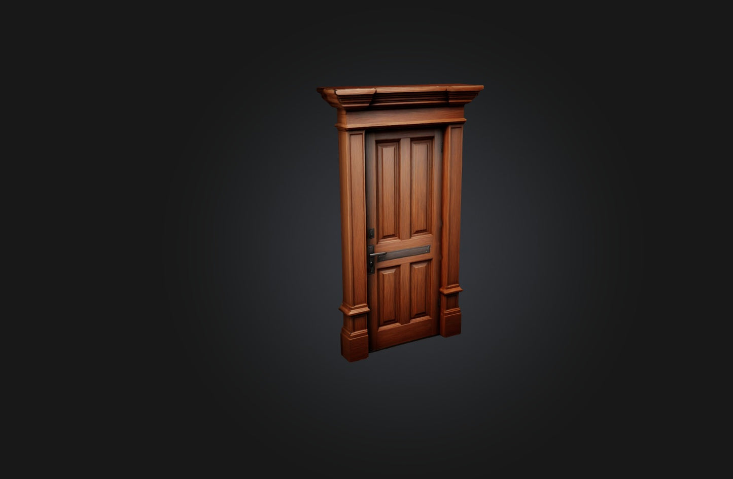 3D model Realistic Wooden Door Frame VR / AR / low-poly