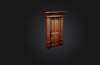 3D model Realistic Wooden Door Frame VR / AR / low-poly