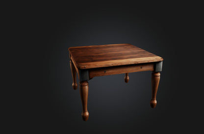 3D model Realistic Wooden Table VR / AR / low-poly